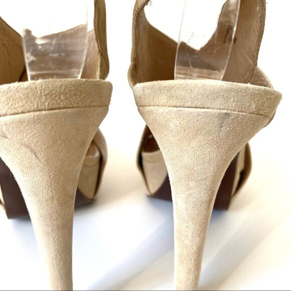 Diane Von Furstenberg DVF Zia Suede Platform Heels size 9 - Picture 10 of 12